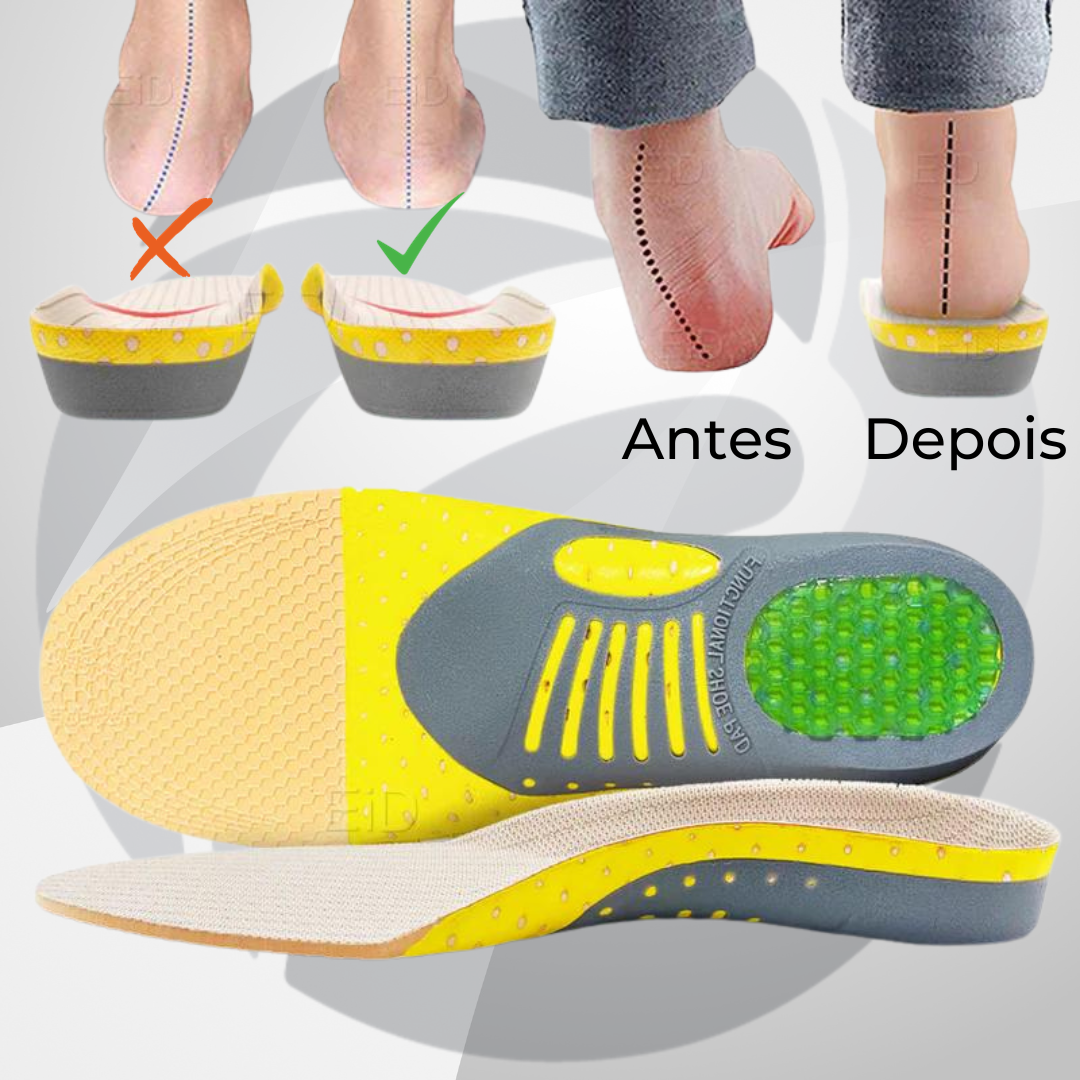Palmilha Ortopédica Walkomfy© | Suporte e Ajuste Personalizado