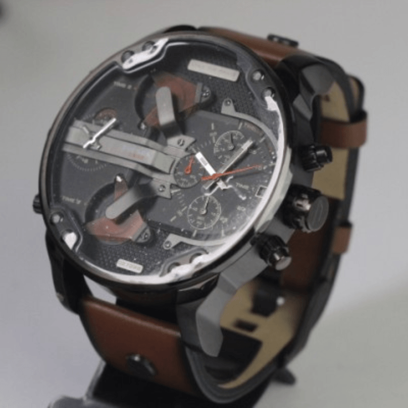 Steel Watch© | À Prova D'Água com Pulseira de Couro Premium